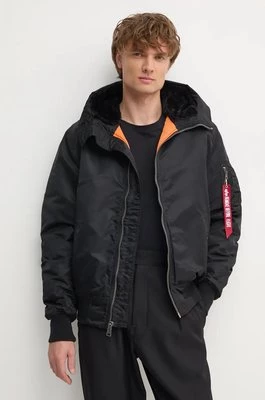 Alpha Industries kurtka MA-1 Hooded męska kolor czarny przejściowa 158104.03