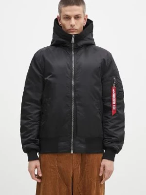 Alpha Industries kurtka MA-1 Hooded męska kolor czarny przejściowa 158104.03