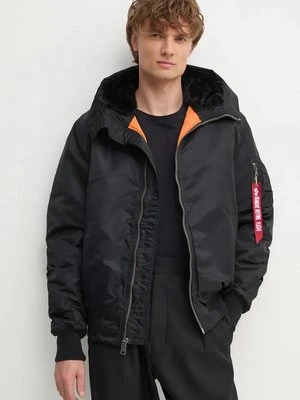 Alpha Industries kurtka MA-1 Hooded męska kolor czarny przejściowa 158104.03