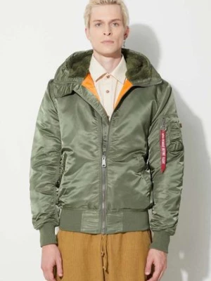 Alpha Industries kurtka MA-1 Hooded męska kolor zielony zimowa 158104.01