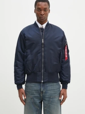 Alpha Industries kurtka MA-1 męska kolor granatowy przejściowa oversize 100101.07