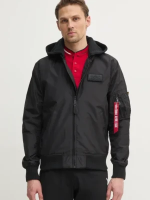 Alpha Industries kurtka MA-1 TT Hood męska kolor czarny przejściowa 196108