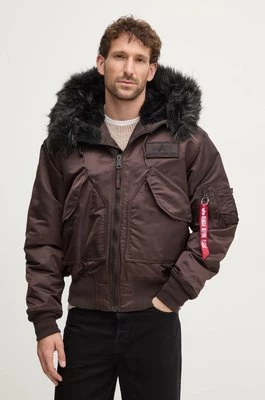 Alpha Industries kurtka męska kolor brązowy zimowa