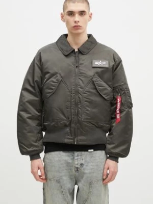 Alpha Industries kurtka męska kolor zielony przejściowa oversize