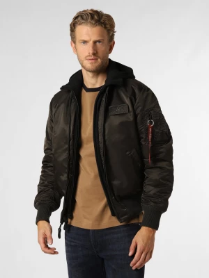 Alpha Industries Kurtka męska Mężczyźni Sztuczne włókno zielony jednolity,