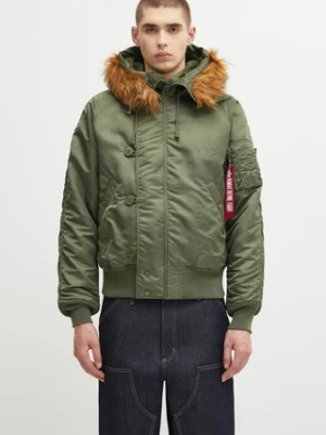 Alpha Industries kurtka N-2B Heritage kolor zielony zimowa oversize 100105