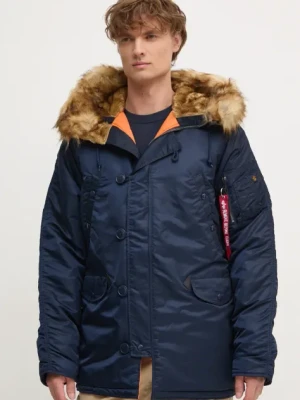 Zdjęcie produktu Alpha Industries kurtka N3B 103141 07 męska kolor granatowy zimowa 103141.07-BORDOWY