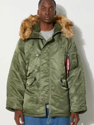 Alpha Industries kurtka N3B męska kolor zielony zimowa 100106.01