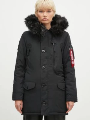 Alpha Industries kurtka Polar Jacket damska kolor czarny zimowa 123002.404-CZARNY