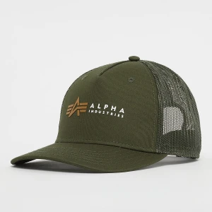 Alpha Industries Label Trucker Cap uniseks Czapki zielony rozmiar Akcesoria