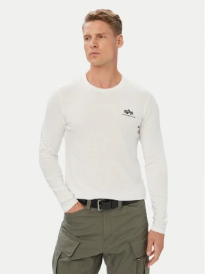 Alpha Industries Longsleeve Basic Small Logo 198517 Biały Regular Fit