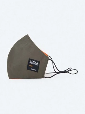 Alpha Industries maseczka ochronna wielorazowego użytku Label Face Mask 128941.11-ZIELONY