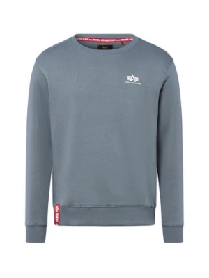 Alpha Industries Męska bluza nierozpinana Mężczyźni Bawełna niebieski jednolity,