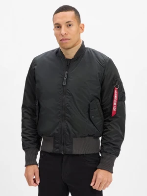 Alpha Industries Męska kurtka bomber - Distressed Mężczyźni czarny jednolity,