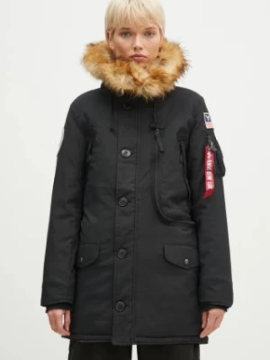 Alpha Industries parka Polar Jacket damska kolor czarny zimowa 123002