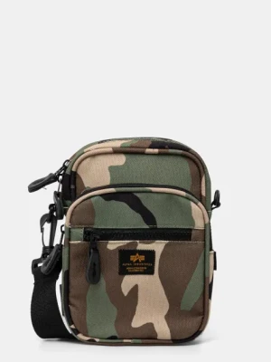 Alpha Industries saszetka Label Messenger Bag S kolor zielony 156941