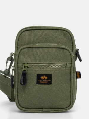 Alpha Industries saszetka Label Messenger Bag S kolor zielony 156941