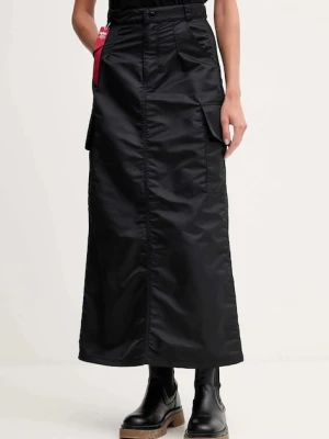 Alpha Industries spódnica kolor czarny maxi prosta 258023.03