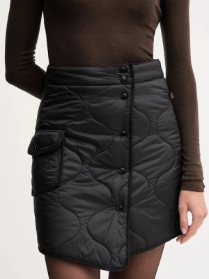 Alpha Industries spódnica kolor czarny mini rozkloszowana 258022.03
