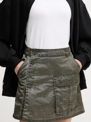 Alpha Industries spódnica Vintage Mini Skirt kolor zielony mini prosta 156052