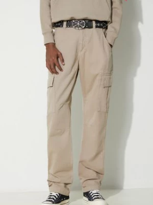 Alpha Industries spodnie bawełniane Agent Pant kolor beżowy w fasonie cargo 158205