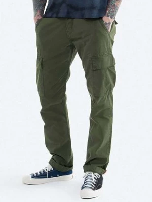 Alpha Industries spodnie bawełniane Agent Pant kolor zielony proste 158205.142