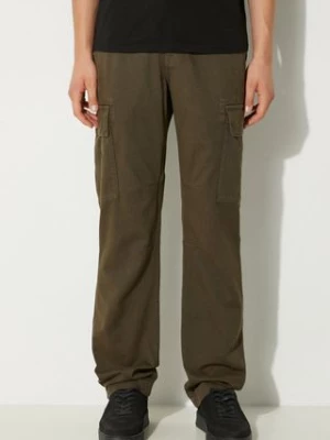 Alpha Industries spodnie bawełniane Agent Pant kolor zielony w fasonie cargo 158205