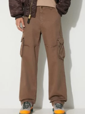 Alpha Industries spodnie bawełniane Jet Pant kolor beżowy proste 101212.183