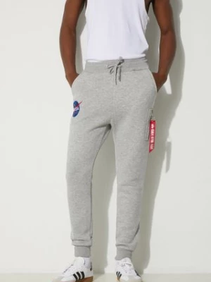 Alpha Industries spodnie dresowe NASA Cargo Sweat Jogger kolor szary 118369.17