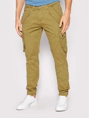 Alpha Industries Spodnie materiałowe Combat 126215 Zielony Slim Fit