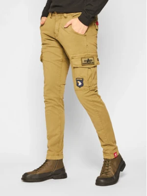 Alpha Industries Spodnie materiałowe Petrol Patch 178207 Zielony Slim Fit