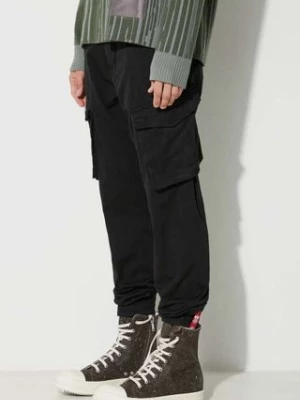 Alpha Industries spodnie męskie kolor czarny w fasonie cargo