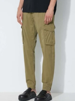 Alpha Industries spodnie męskie kolor zielony w fasonie cargo