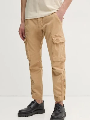 Alpha Industries spodnie Task Force Pant męskie kolor beżowy w fasonie cargo 106203