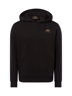 Alpha Industries sweter z kapturem Mężczyźni Materiał dresowy czarny