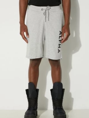 Alpha Industries szorty Alpha Jersey męskie kolor szary 116366.17-SZARY