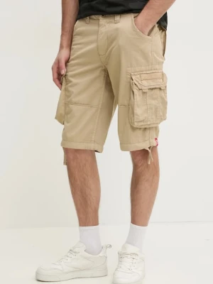 Alpha Industries szorty bawełniane Alpha Industries Jet Short 191200 159 kolor beżowy