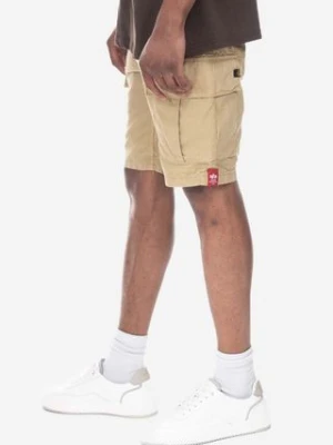 Alpha Industries szorty bawełniane Alpha Industries Ripstop Jogger Short 106250 14 kolor beżowy 106250.14-BEZOWY