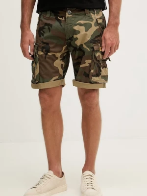 Zdjęcie produktu Alpha Industries szorty cargo męskie bawełniane z elastanem Crew Short Camo