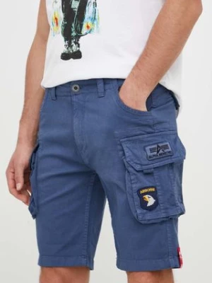 Alpha Industries szorty męskie kolor niebieski 186209.435-NewNavy
