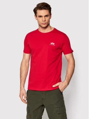 Alpha Industries T-Shirt Backprint 128507 Czerwony Regular Fit