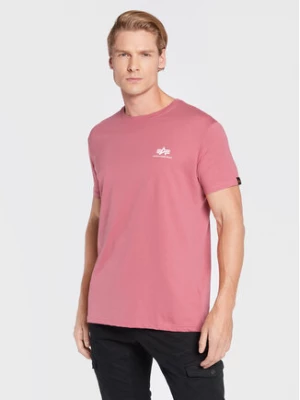 Alpha Industries T-Shirt Backprint 128507 Różowy Regular Fit