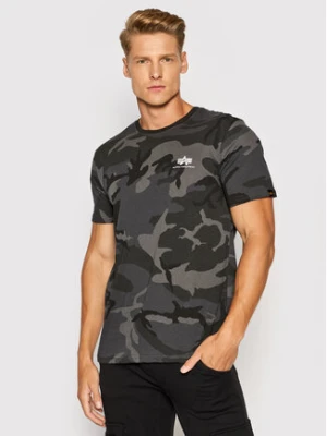 Alpha Industries T-Shirt Backprint T Camo 128507C Czarny Regular Fit