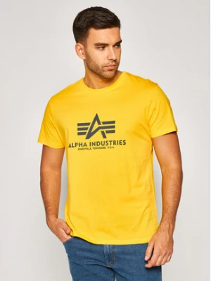 Alpha Industries T-Shirt Basic 100501 Żółty Regular Fit