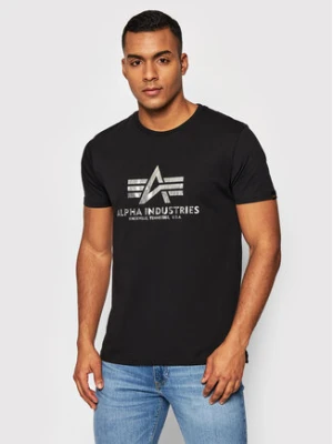 Alpha Industries T-Shirt Basic Foll Print 100501FP Czarny Regular Fit