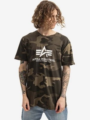 Alpha Industries t-shirt Basic męski kolor zielony wzorzysty 100501C.239-ZIELONY