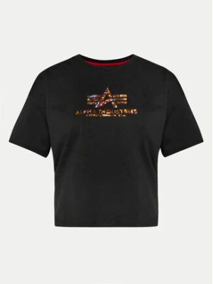 Alpha Industries T-Shirt Basic Print 116050HP Czarny Relaxed Fit