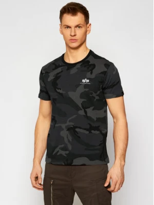 Alpha Industries T-Shirt Basic T Small Logo Camo 188505C Szary Regular Fit