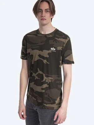 Alpha Industries t-shirt bawełniany Backprint T Camo kolor zielony wzorzysty 128507C.239-ZIELONY