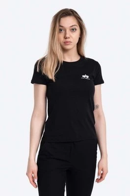 Alpha Industries t-shirt bawełniany Basic kolor czarny 196054.03-CZARNY